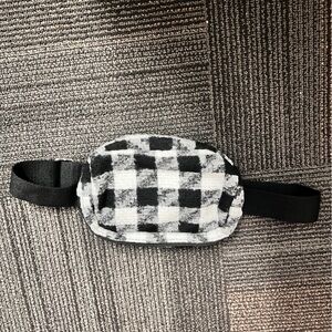 Jenni Black and White Checkered Belt Bag Size S/M
